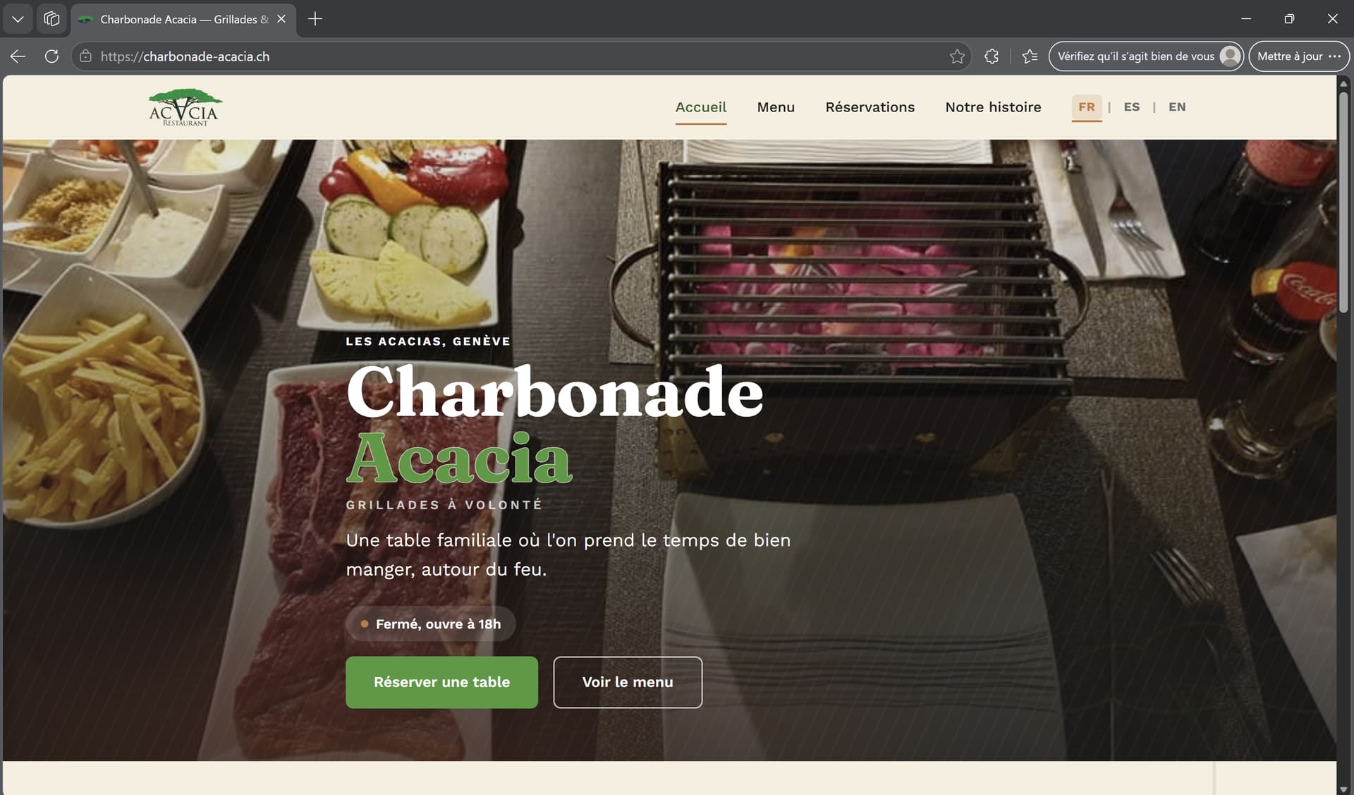 Capture du site Charbonade Acacia